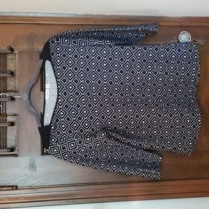 Croft&Barrow Petite Small boatneck 3/4 sleeve knit top